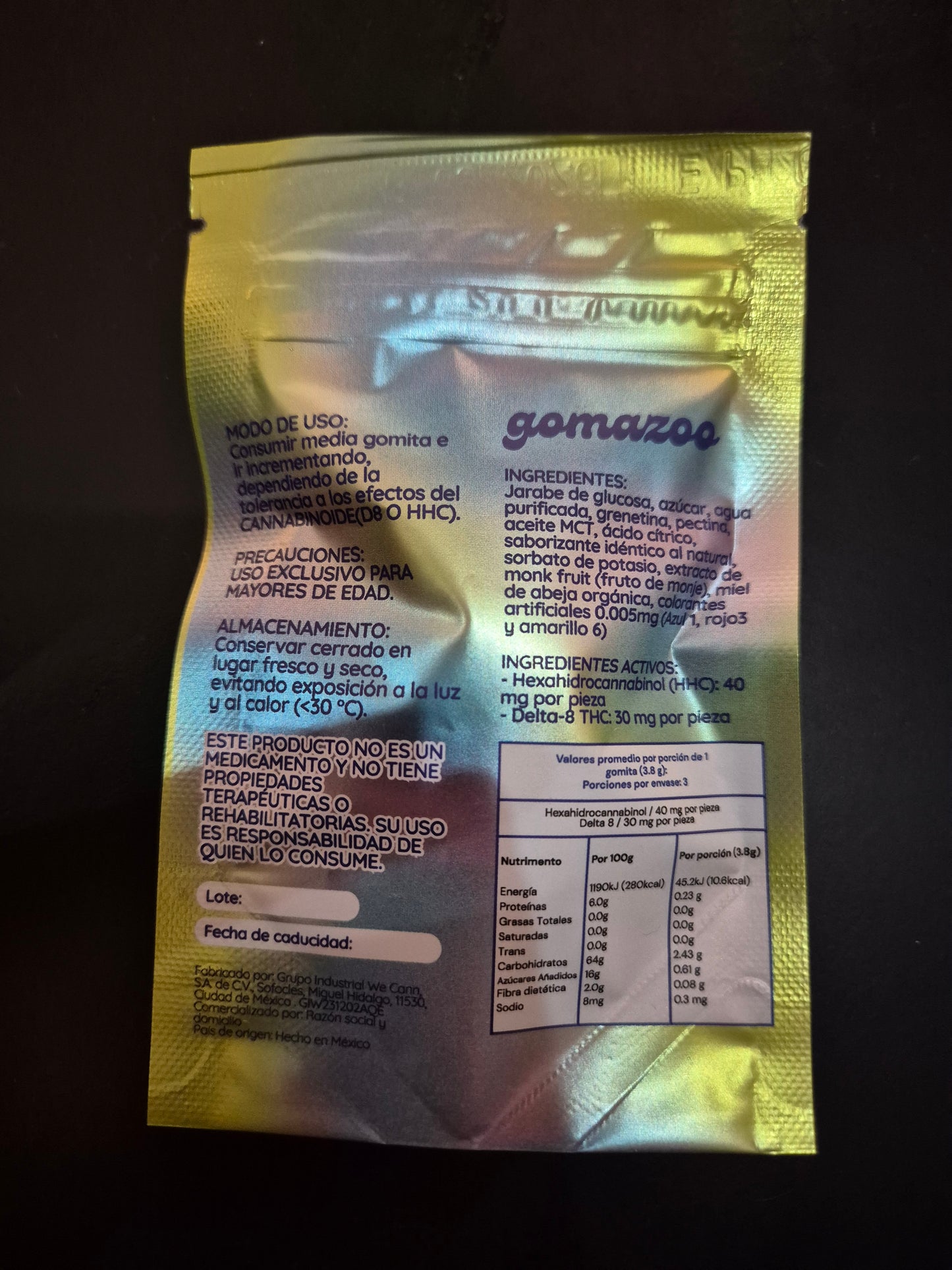 Gomitas Gomazoo Frutas Tropicales 3 pcs (40mg/pc)