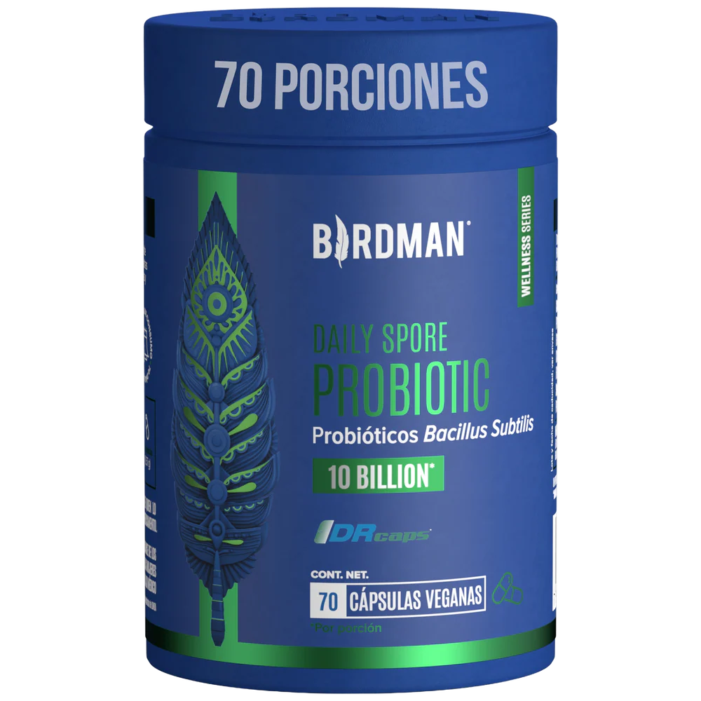 Daily Spore Probiotic Birdman - Probióticos con 10 Billones de UFC - 70 Cápsulas