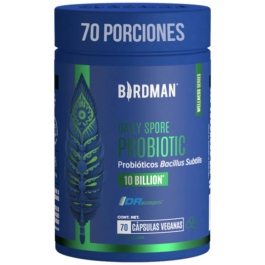 Daily Spore Probiotic Birdman - Probióticos con 10 Billones de UFC - 70 Cápsulas