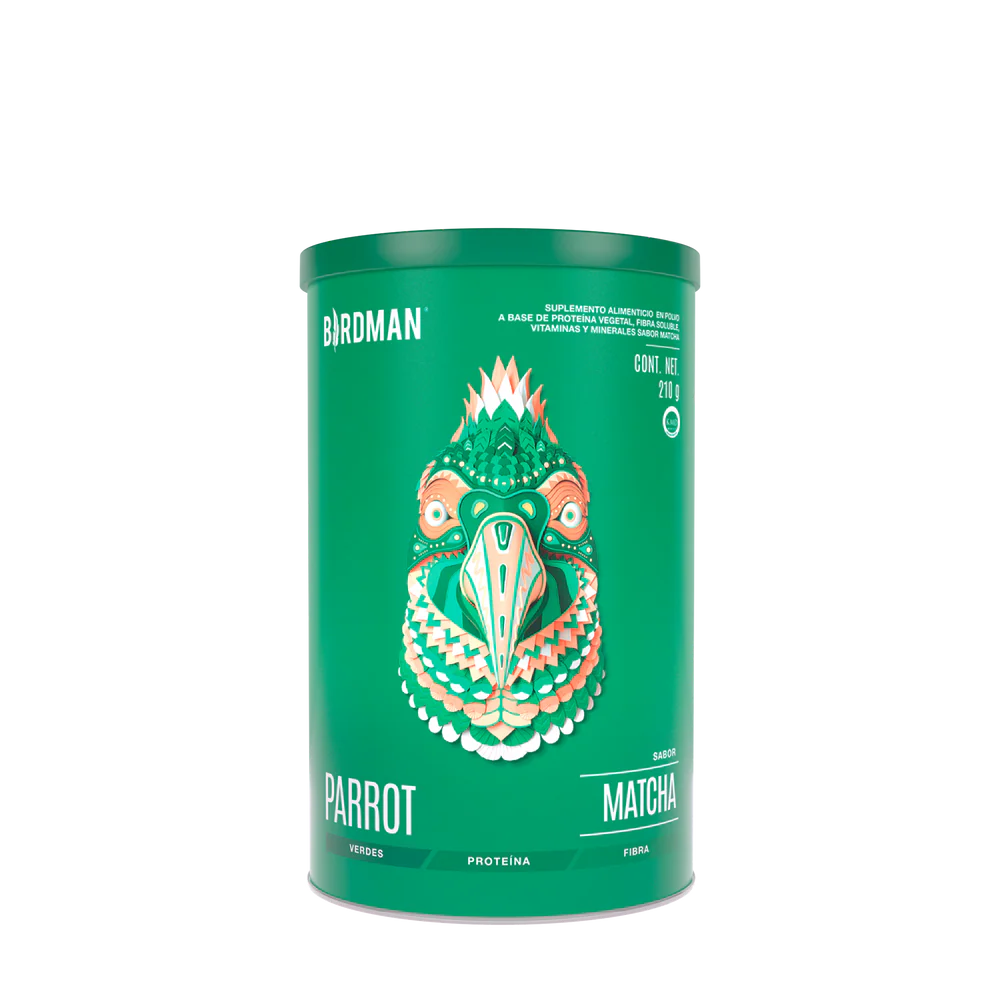 Parrot Greens & Protein Birdman - Proteína en Polvo con Verdes & Vitaminas - Matcha 210 g
