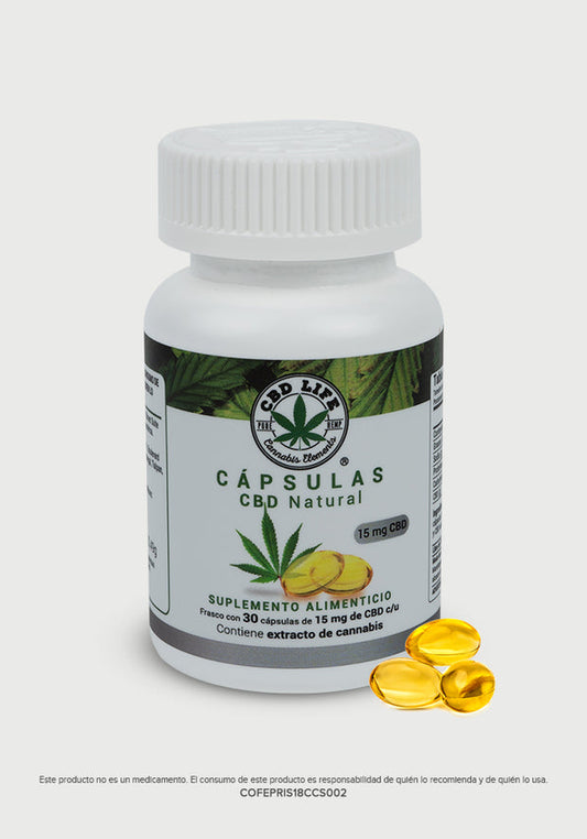 Cápsulas CBD Life 15mg - 30pz 15mg/c -450mg total