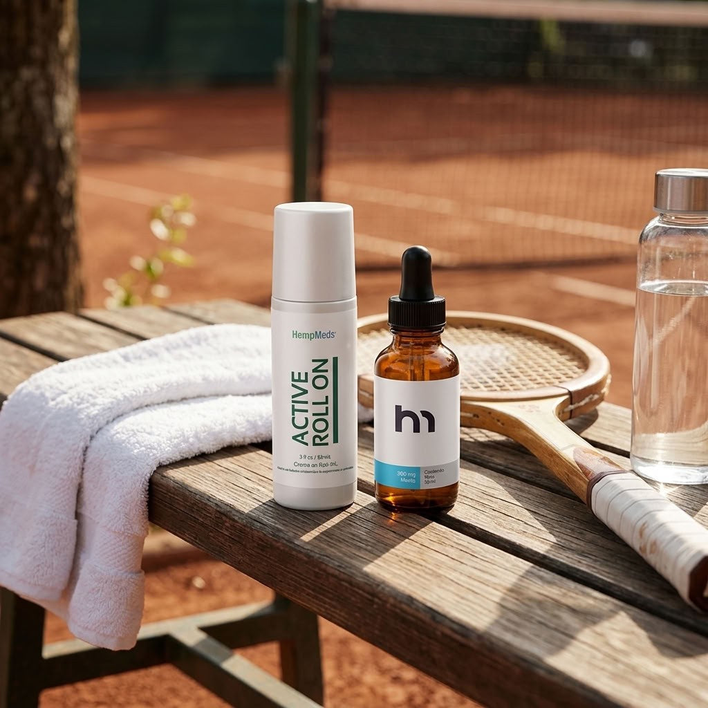 Kit Recuperación: Active Roll On y aceite 300 mg en la cancha