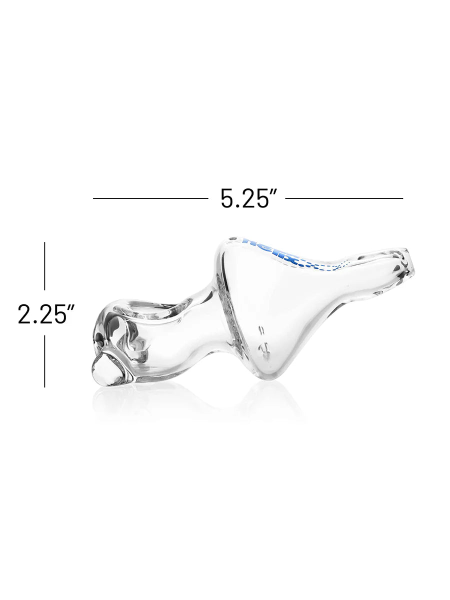 GRAV LABS 7" HELIX CLASSIC HAND PIPE - CLEAR (18 CM)