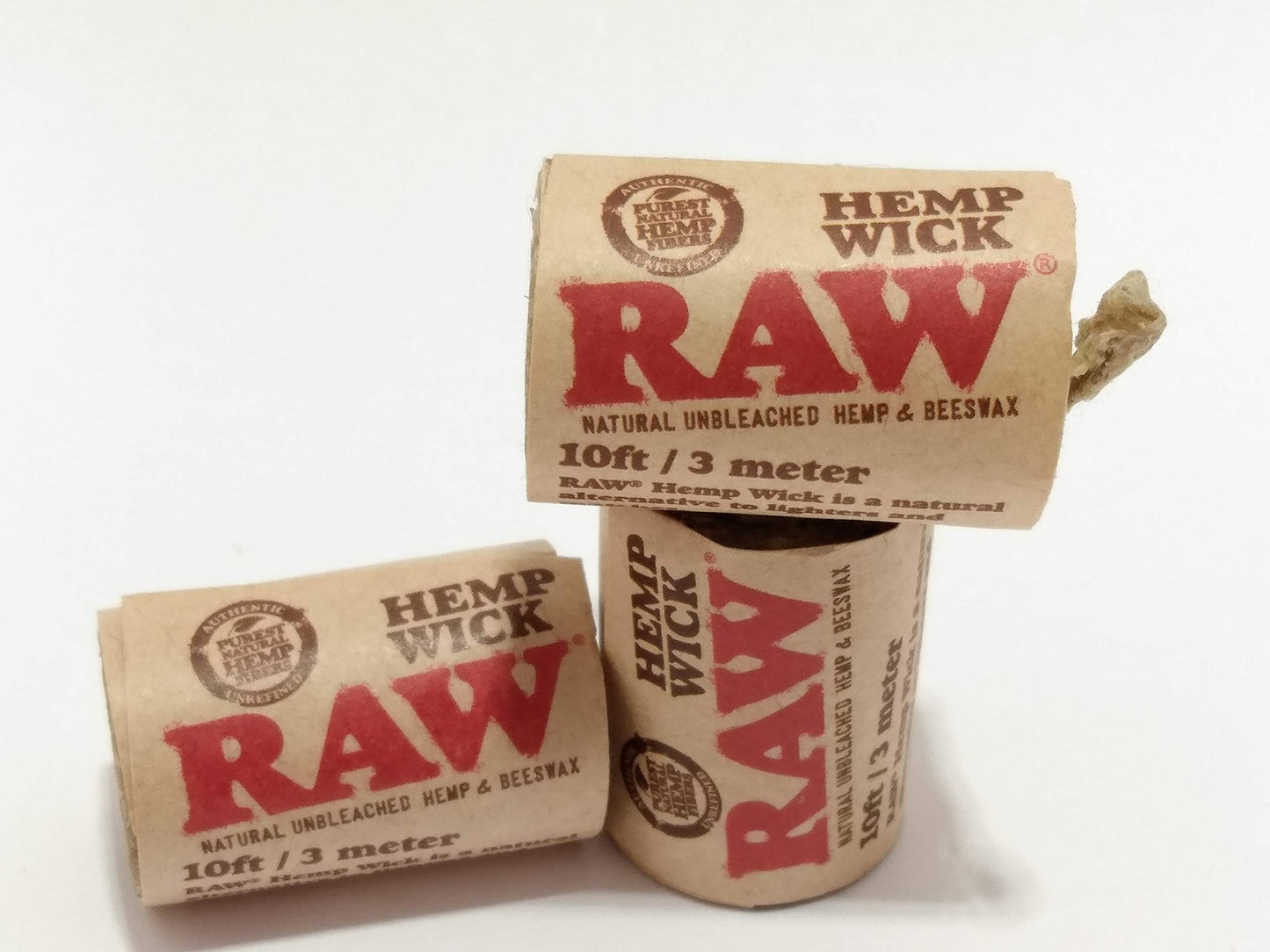 RAW Hemp Wick Mecha para encender de cañamo