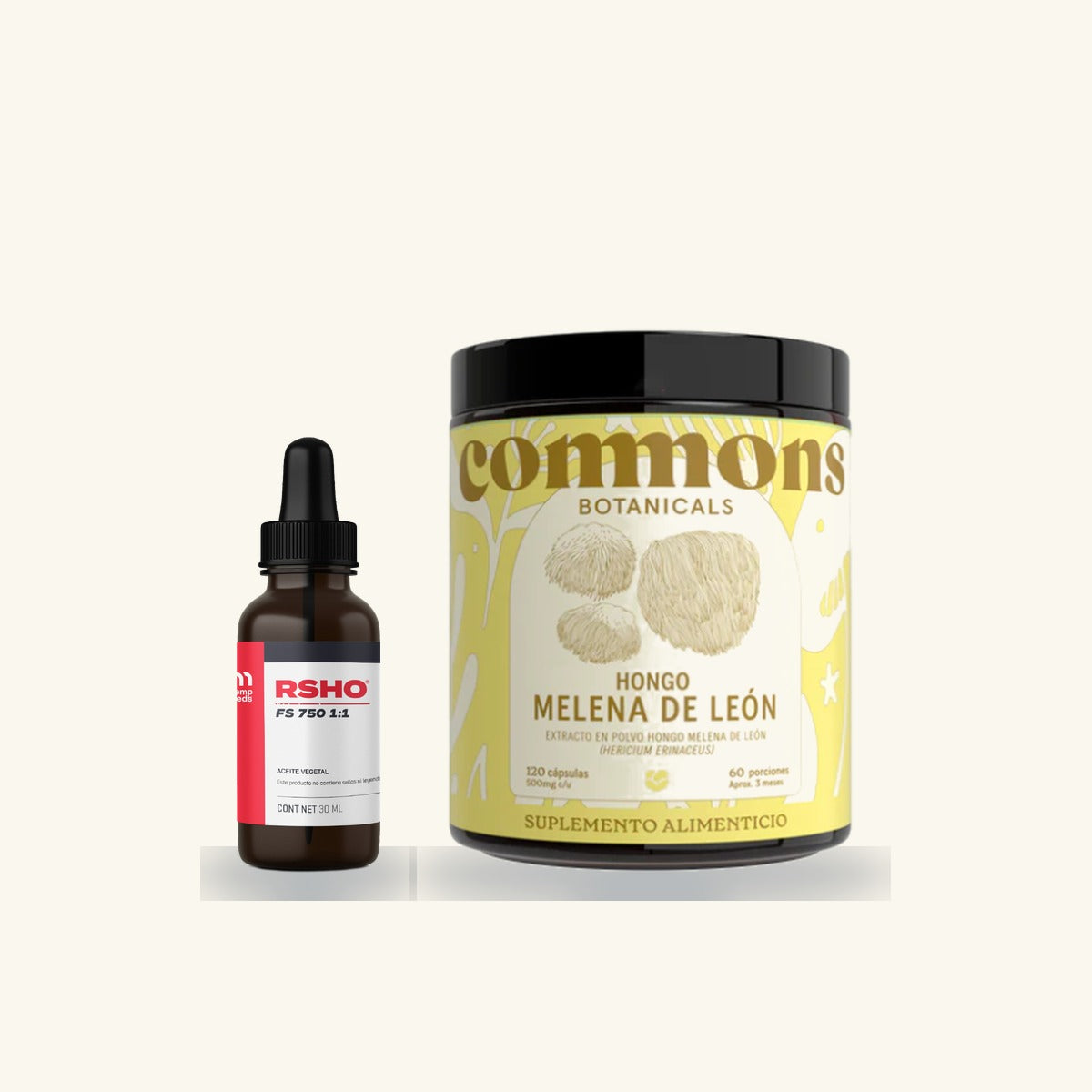 Kit Enfoque Nuebe: RSHO Focus Support 30 ml y Commons Melena de León 120 cápsulas