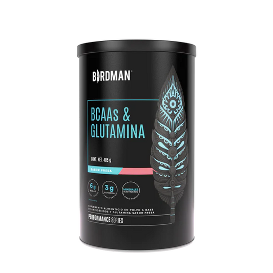 Birdman BCAAS y Glutamina Fresa 405 gr