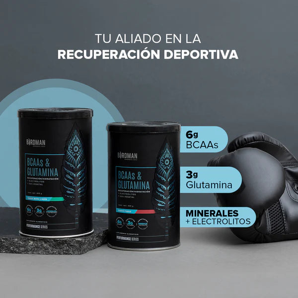 Birdman BCAAS y Glutamina Fresa 405 gr