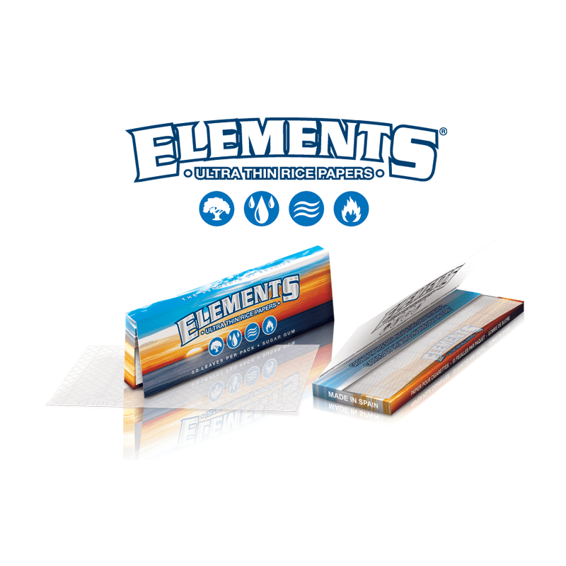 ELEMENTS 1 1/4 ULTRA THIN RICE PAPERS Papel para fumar