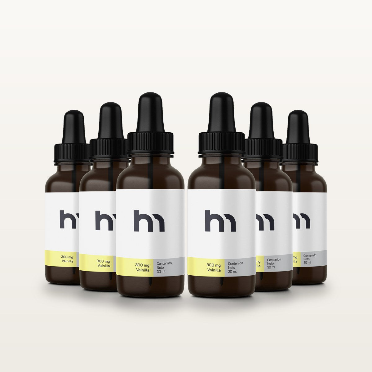 Six Pack Aceite 300 mg Vainilla: 6 goteros HempMeds sabor vainilla