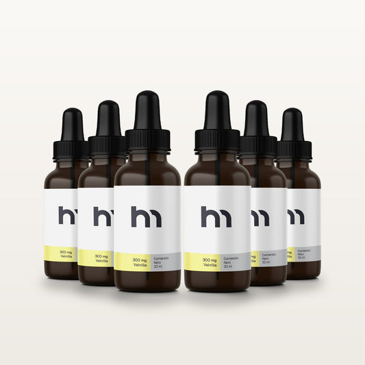 Six Pack Aceite 300 mg Vainilla: 6 goteros HempMeds sabor vainilla