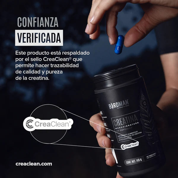 Creatina Monohidratada en Cápsulas Birdman - 50 Porciones - 250 Cápsulas