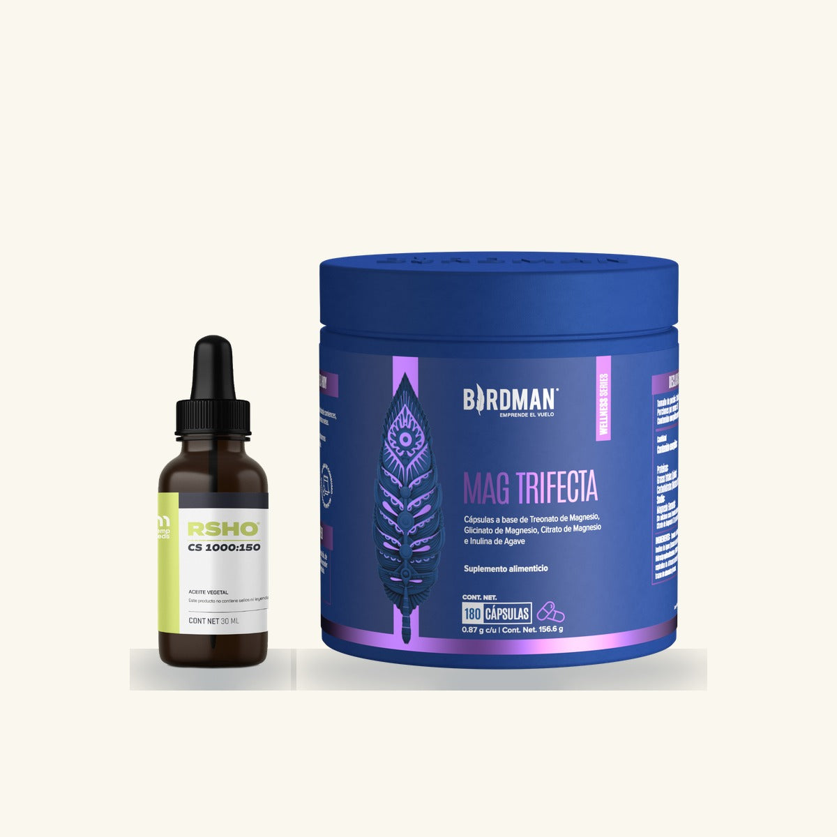 Kit Descanso Nuebe: RSHO Calm Support 30 ml y Mag Trifecta 180 cápsulas