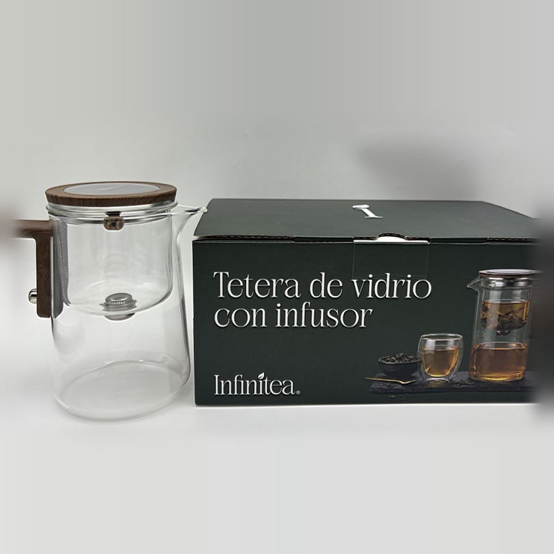 Infinitea Tetera de Vidrio con Infusor 600 ml
