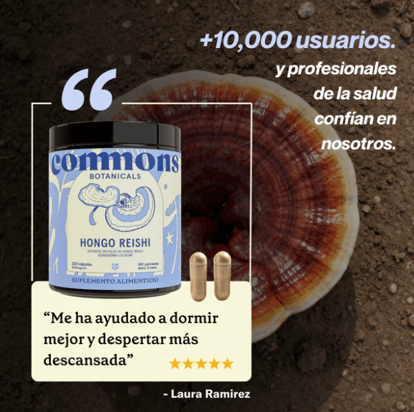 Commons Reishi 120 Cápsulas (500 mg c/u)