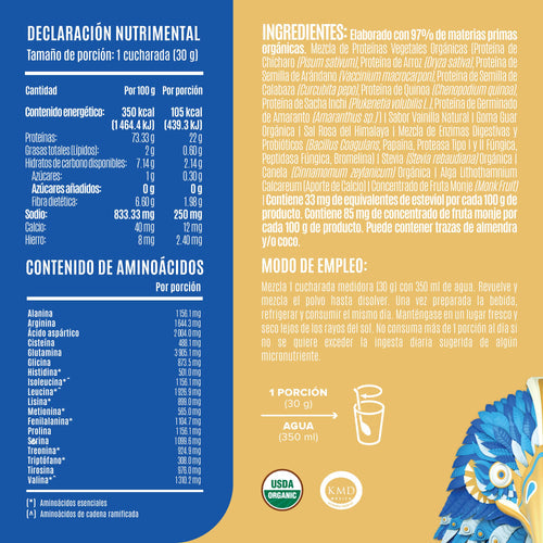 Falcon Proteina Vegetal Vainilla 1.8 kg - 60 Servicios