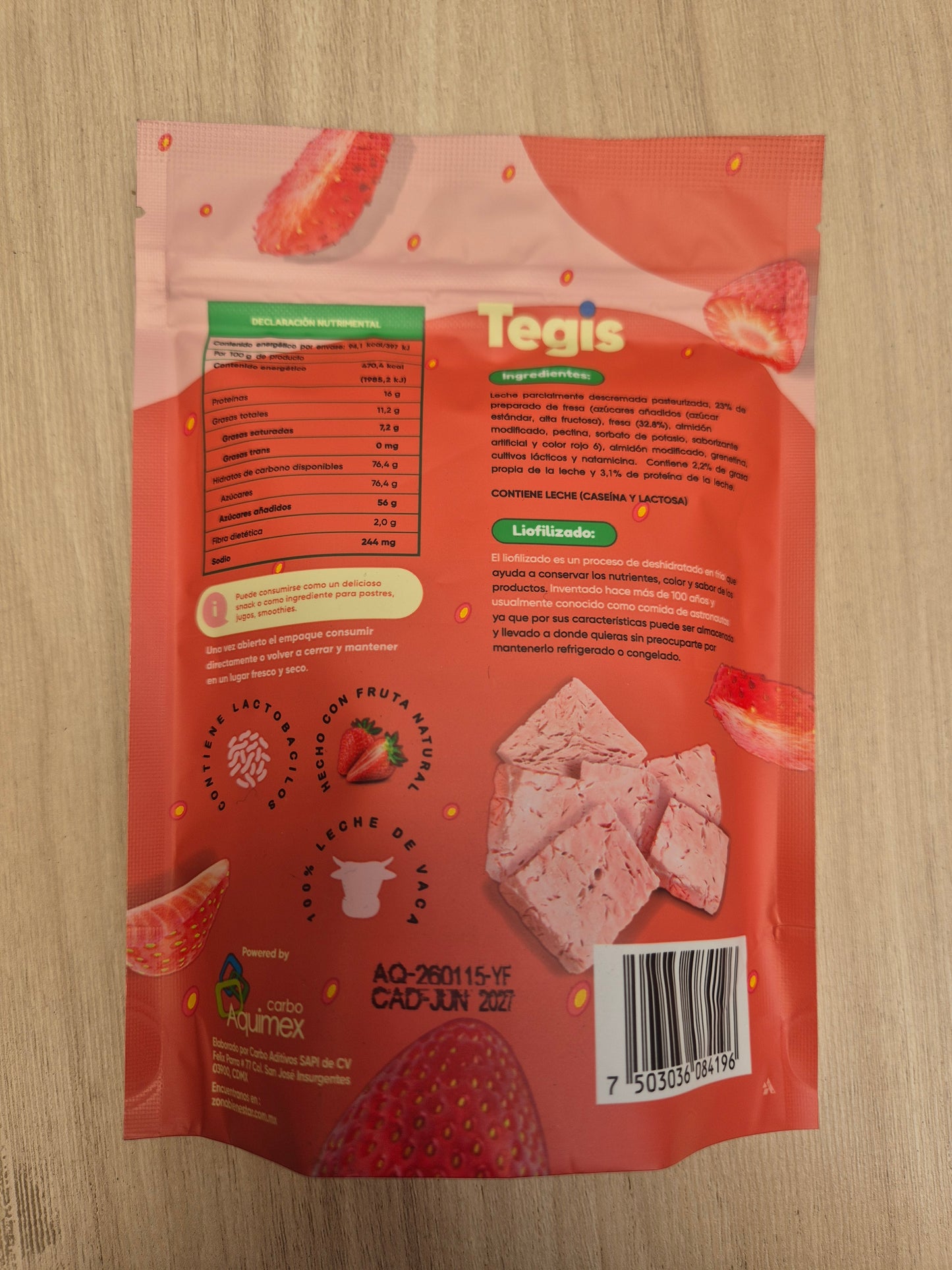 Tegis Frutas Liofilizadas
