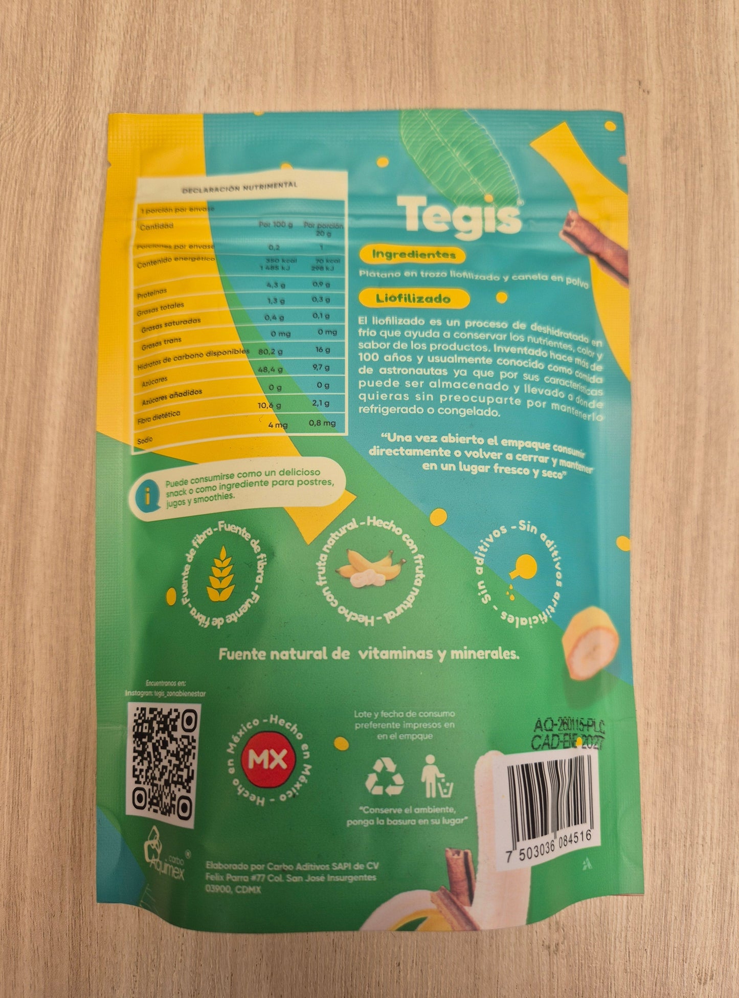 Tegis Frutas Liofilizadas